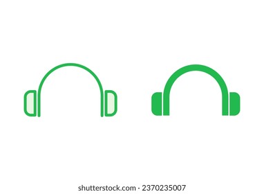 Headphone icon set. Headvector icon symbols