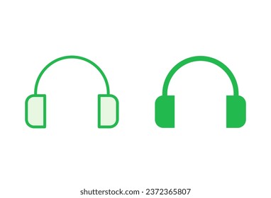 Headphone icon set. Headvector icon symbols