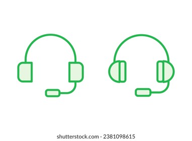 Headphone icon set. Headvector icon symbols