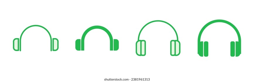 Juego de iconos de auriculares. Símbolos de iconos de Headvor