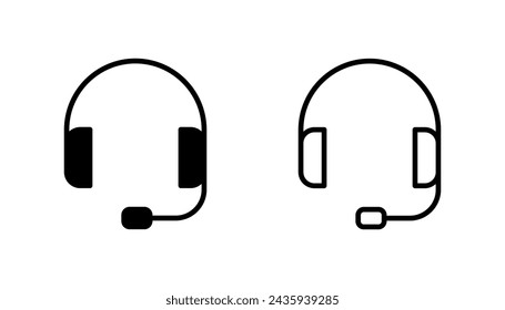 Kopfhörer-Symbolsatz. Heavector-Symbole