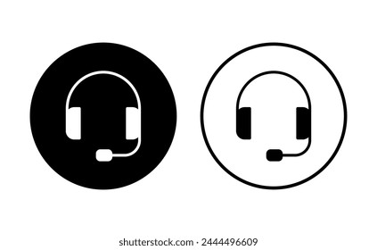 Headphone icon set. Headvector icon symbols