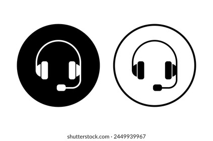 Headphone icon set. Headvector icon symbols