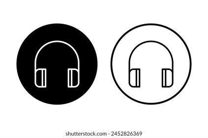 Headphone icon set. Headvector icon symbols