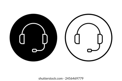 Headphone icon set. Headvector icon symbols