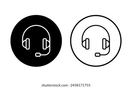Headphone icon set. Headvector icon symbols