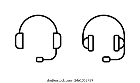 Headphone icon set. Headvector icon symbols