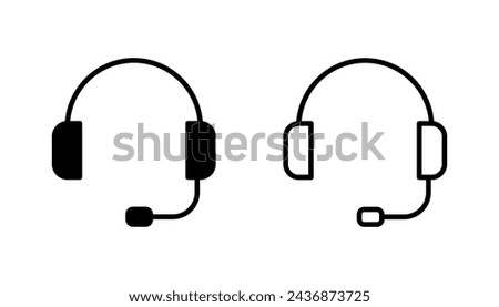 Headphone icon set. Headvector icon symbols