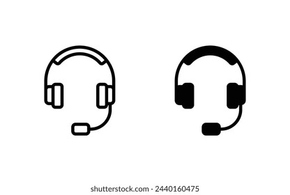 Headphone icon set vector illustration for web, ui, and mobile apps