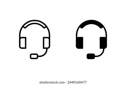 Headphone icon set vector illustration for web, ui, and mobile apps