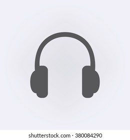 Headphone icon set . Vector illustration