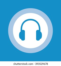 Headphone icon set . Vector illustration