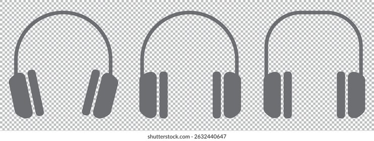 Headphone icon set. Headphone vector icon symbols EPS 10