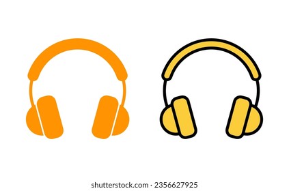 Headphone-Icon-Set für Web- und Mobile-App. Kopfhörerzeichen und Symbol