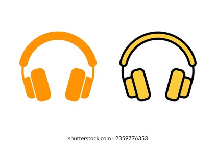 Headphone icon set  for web and mobile app. headphone sign and symbol