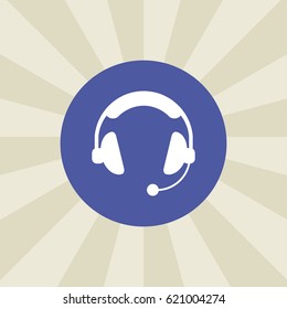 headphone icon. sign design. background