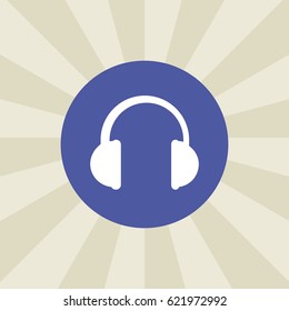 headphone icon. sign design. background