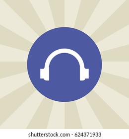 headphone icon. sign design. background