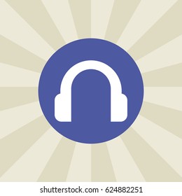 headphone icon. sign design. background