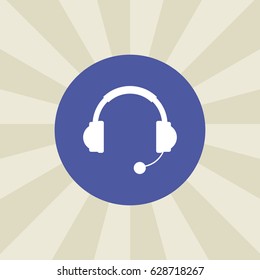headphone icon. sign design. background