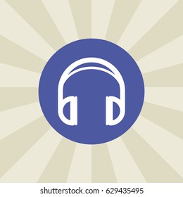 headphone icon. sign design. background