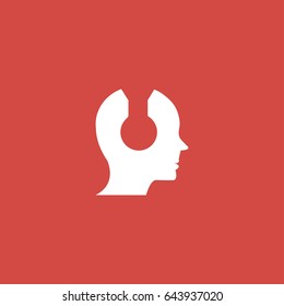 headphone icon. sign design. red background