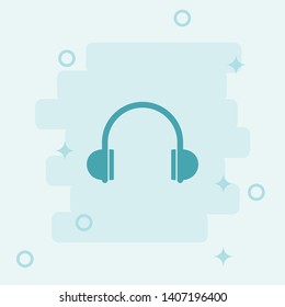 Headphone Icon. Simple icon, blue colored icon illustration.