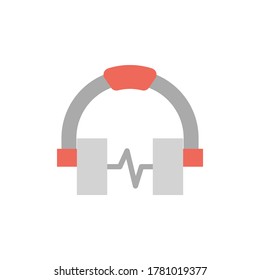 Headphone icon. Simple color vector elements of rock n roll icons for ui and ux, website or mobile application