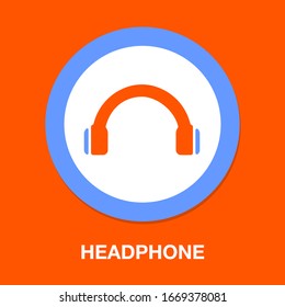 Kopfhörersymbol. Einfache Elementgrafik. Kopfhörer-Konzept Symbol Design. Kann für Web- und mobile UI/UX verwendet werden