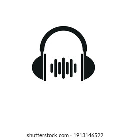 Icono de auriculares. ilustración simple vectorial plana en un fondo blanco.