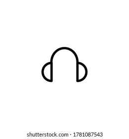 Headphone Icon simple logo template