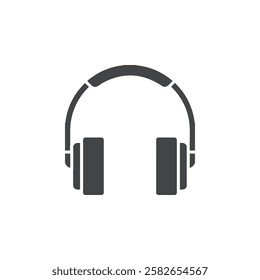 headphone icon simple thin line vector