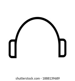 headphone icon simple with White Background editable stroke