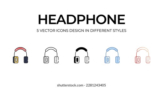 Icono de auriculares. Adecuado para diseño de páginas Web, aplicaciones móviles, UI, UX y GUI.