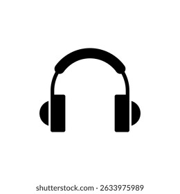 Headphone icon symbol for apps and websites. Headvector sign and symbol
