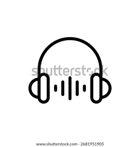 Headphone icon symbol for apps and websites. Headvector sign and symbol