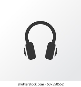 Headphone Icon Symbol. Premium Quality Isolated Earphone Element In Trendy Style.
