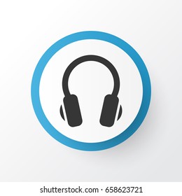 Headphone Icon Symbol. Premium Quality Isolated Earphone Element In Trendy Style.