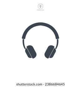 Headphone icon symbol vector illustration isolated on white background