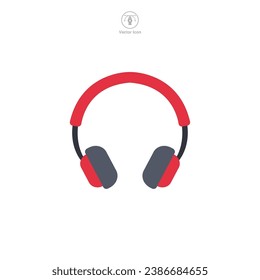 Headphone icon symbol vector illustration isolated on white background