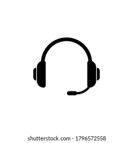 Headphone icon symbol vector isolated on white background