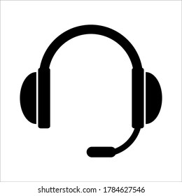 headphone icon symbol vector on white background.