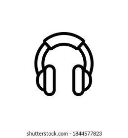 Headphone icon symbol vector on white background.