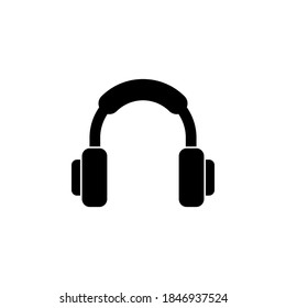 Headphone icon symbol vector on white background.