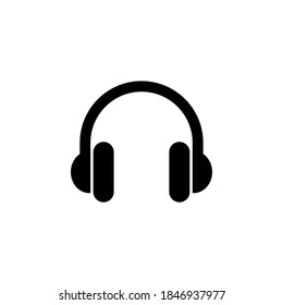 Headphone icon symbol vector on white background.