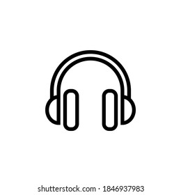 Headphone icon symbol vector on white background.