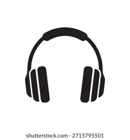 Headphone icon symbol vector on white background.
