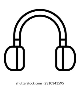 Headphone icon template with transparent background