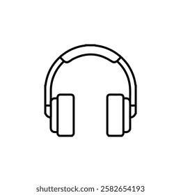 headphone icon thin line outline sign