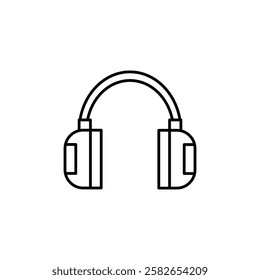 headphone icon thin line outline sign